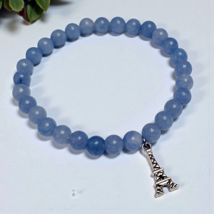Bransoletka z kamieni akwamarynu - mądrość i odwaga