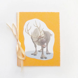 bajkowe kartki dla dzieci, świąteczne kartki, renifer kartka Frozen, kartka z reniferem kraina lodu kartka, kartka dla chłopca, kartka dla dziewczynki, śmieszne kartki na Boże Narodzenie