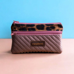 Portfel z weluru panterka