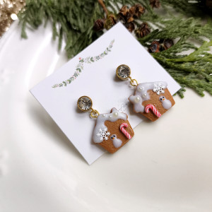 Kolczyki piernikowe domki