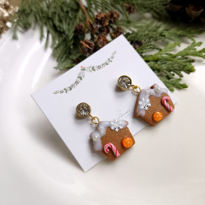 Kolczyki piernikowe domki