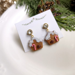 Kolczyki piernikowe domki