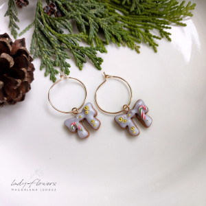 Kolczyki pierniczkowe kokardki