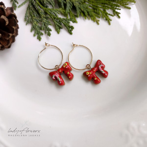 Kolczyki pierniczkowe kokardki