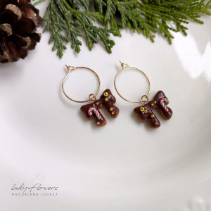 Kolczyki pierniczkowe kokardki