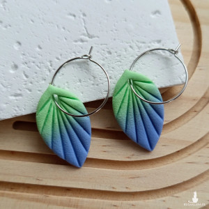 "Flora I"- kolczyki z gliny polimerowej.
