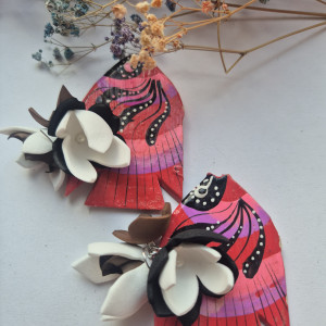 Kolczyki drewniane ryby lekkie