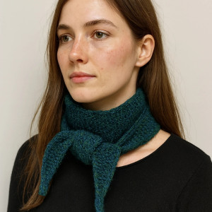 Mały ciepły skandynawski szalik Sophie apaszka turban 100% alpaka