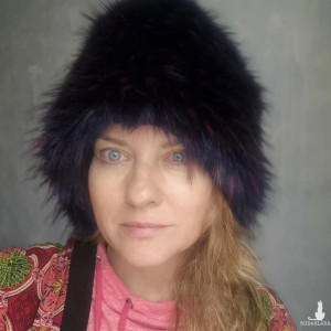 Futrzana  sztuczne futro czapka duza