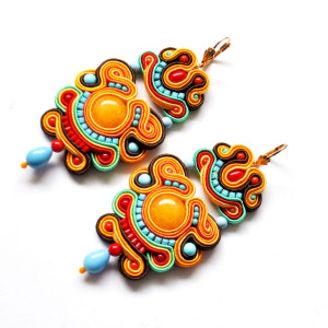 Sutaszowe kolczyki TANGER