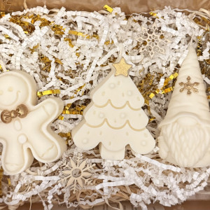 Zestaw 3 świątecznych świec sojowych Mikołajki Boże Narodzenie