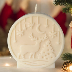 Świeca sojowa bombka prezent na  Mikołajki Boże Narodzenie