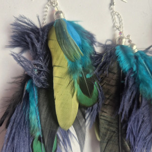 Kolczyki pióra boho energetyczne