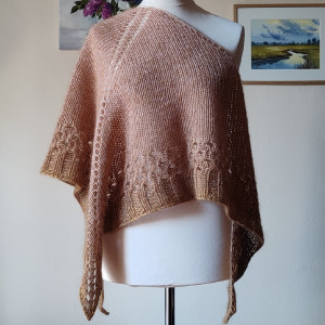 Latte - szlachetna, ciepła chusta z kaszmiru 100%, jedwabiu i moheru