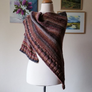 Cynamonka - miła, nieco grubsza, ciepła, chusta z merino