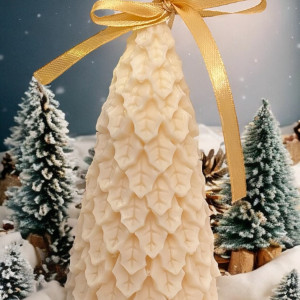 Świeca sojowa duża choinka prezent na Mikołajki Boże Narodzenie