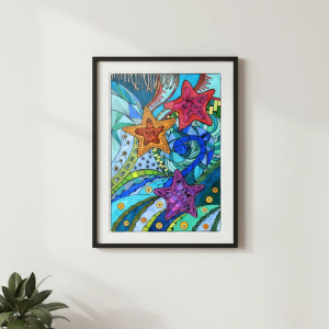 52. OCEAN - rysunek, plakat.