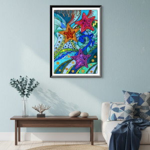 52. OCEAN - rysunek, plakat.