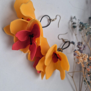 Kolczyki kwiaty boho energetyczne