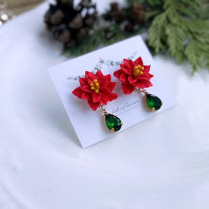 Kolczyki poisencją z kryształkiem