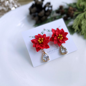 Kolczyki poisencją z kryształkiem