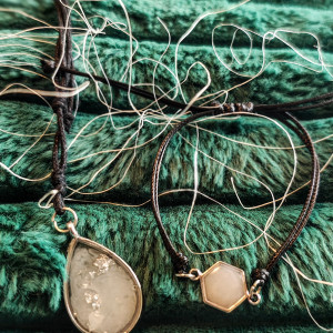 Zestaw biżuterii z żywicy