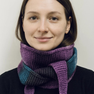 Ręcznie robiony duży ciepły szalik komin otulacz Sophie