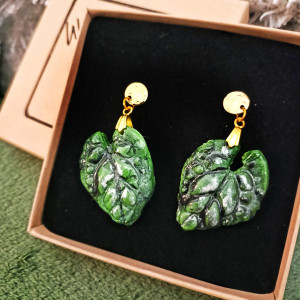 Kolczyki w kształcie liści lilii wodnej