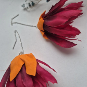 Kolczyki kwiaty boho energetyczne