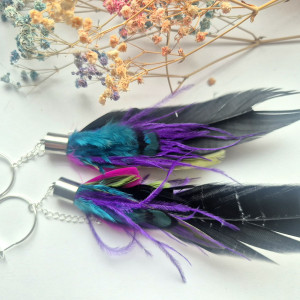 Kolczyki pióra boho energetyczne