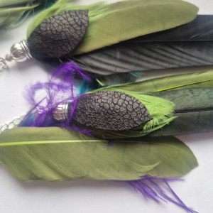 Kolczyki pióra boho energetyczne