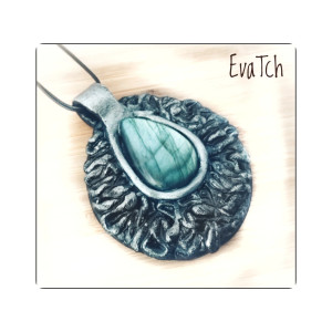 Wisior handmade z labradorytem