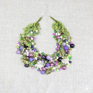 6871  Naszyjnik "Winogronowy Ogród"