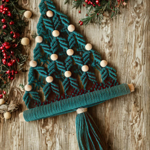 Choinka makrama, ozdoby świąteczne, ozdoby z makramy, dekoracje ze sznurka