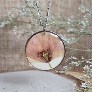 Zawieszka z prawdziwym makiem mak