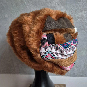 Futrzana  sztuczne futro ruda