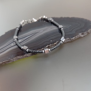 Bransoletka Hematyt Kostka i Dyski 25.22