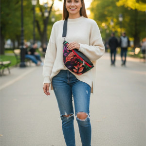 Nerka Damska XXL liście rękodzieło na prezent NS05xxl-008