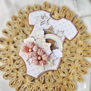 Kartka w kształcie dziecięcego body bodziak 1