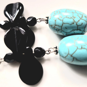 Klipsy rękodzieło koraliki