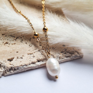 Naszyjnik z naturalną perłą