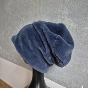 Futrzana  sztuczne futro niebieska