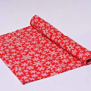 Bieżnik świąteczny, serweta na świąteczny stół, bieżnik bawełniany na święta śnieżki