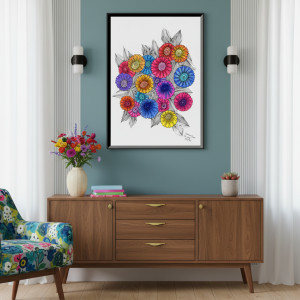 15. BUKIET - rysunek, plakat.