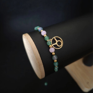 Bransoletka Zodiakalna Ryby ze srebrną zawieszką