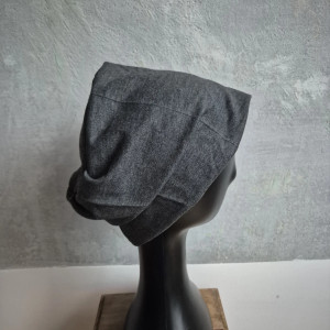 Czapka grafitowa uniseks na podszewce