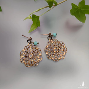 Kolczyki Koła Filigran Mandala