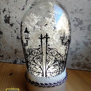 Lampion świąteczny na baterie - światło ciepłe