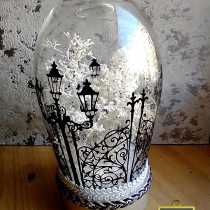 Lampion świąteczny na baterie - światło zimne