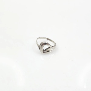 63 Srebrny Pierścionek Vintage, Węzeł Miłości / Stylizowane Serce